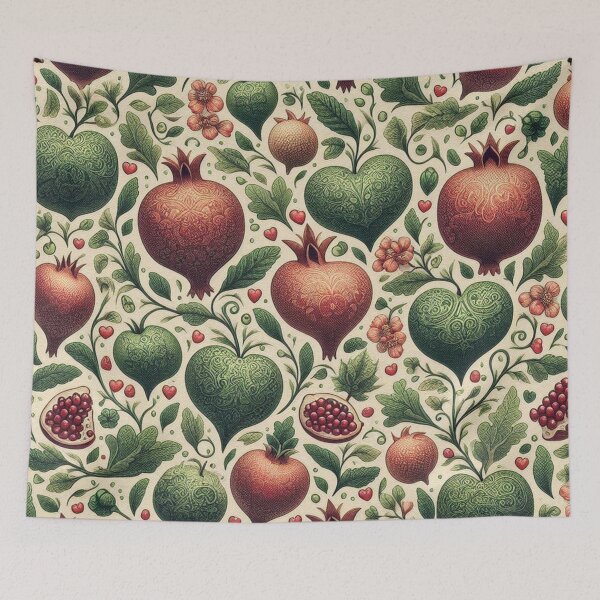 Item preview, Pomegranate Love Fabric Ensemble designed and sold by Rui Fernandes.