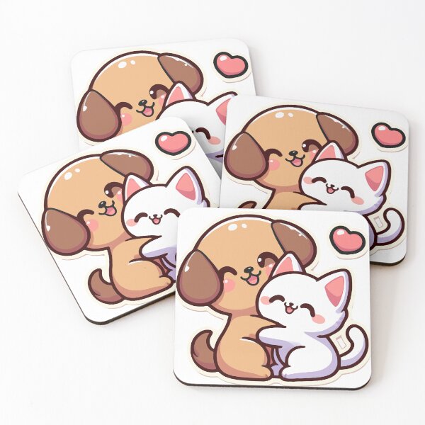 Item preview, Cartoon Cat and dog cut happy designed and sold by ArtsmileConcept.