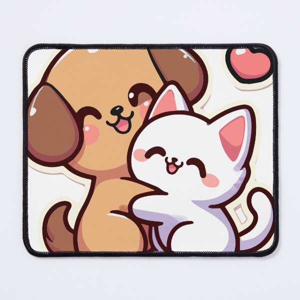 Item preview, Cartoon Cat and dog cut happy designed and sold by ArtsmileConcept.