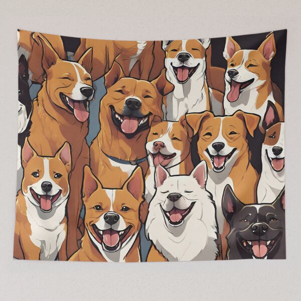 Item preview, Dogs Happy and Laughing designed and sold by stencilnpencil.