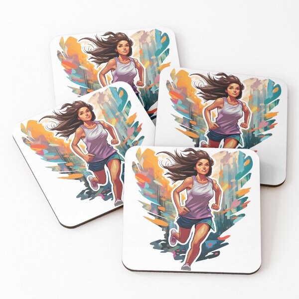 Item preview, Rainbow Marathon Runner girl designed and sold by Anbe_design.