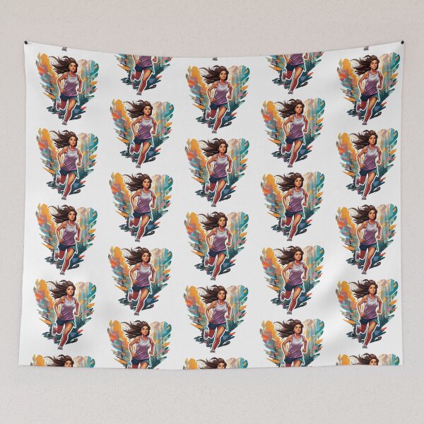 Item preview, Rainbow Marathon Runner girl designed and sold by AngelinaBezm.