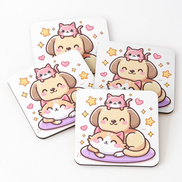 Item preview, Cartoon Cat and dog cut happy designed and sold by ArtsmileConcept.