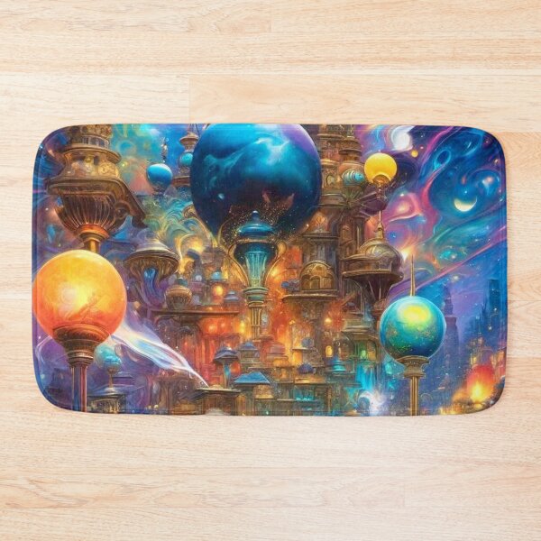 Item preview, Surreal Floating Dimensional City - Surreal Fantasy Art concept designed and sold by Delerat7.