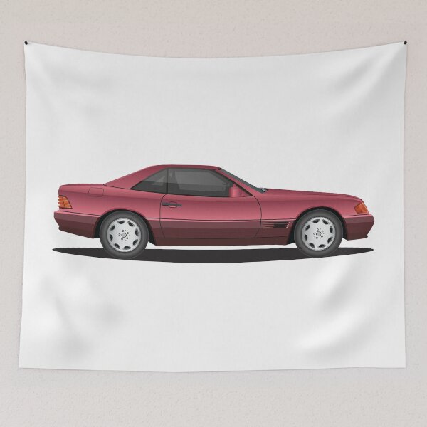 Item preview, R129 SL Car Art Burgundy designed and sold by ed-designs.