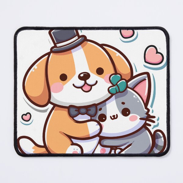 Item preview, Cartoon Cat and dog cut happy 6 designed and sold by ArtsmileConcept.