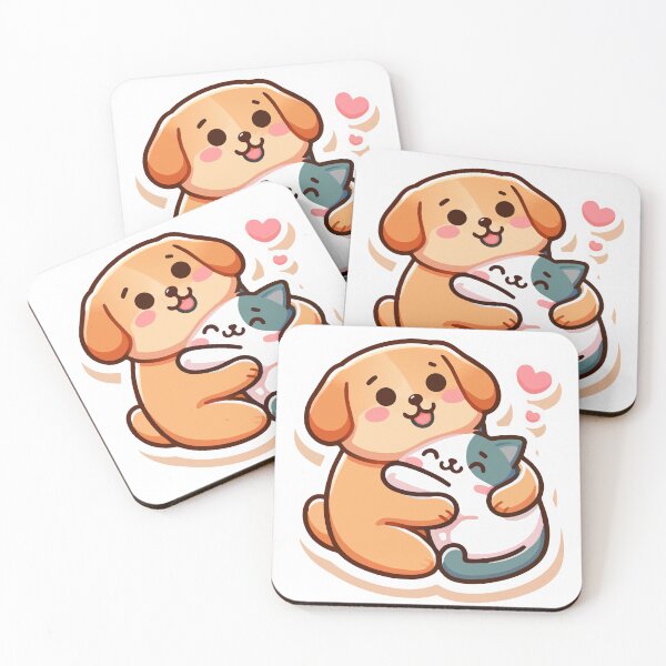 Item preview, Cartoon Cat and dog cut happy designed and sold by ArtsmileConcept.