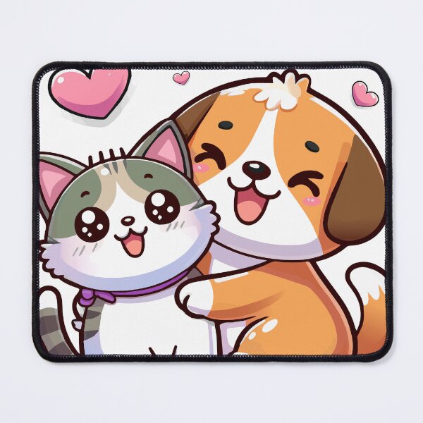 Item preview, Cartoon Cat and dog cut happy designed and sold by ArtsmileConcept.
