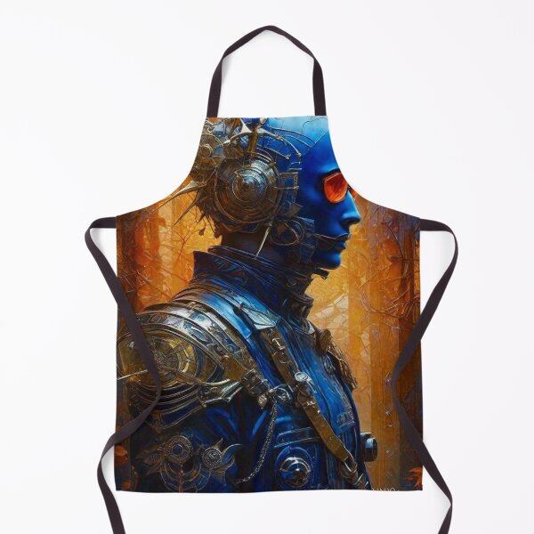 Item preview, Cyborg Captain in Blue - Sci Fi Art concept designed and sold by Delerat7.