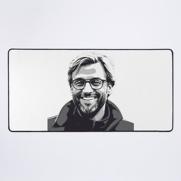 Item preview, Jurgen Klopp monochromatic smile art designed and sold by Lufka.