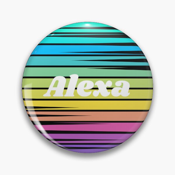 Item preview, Alexa | Alexa Colorful Name | Sunset Beach | Cool Names | Stripes designed and sold by ShroomMagic.