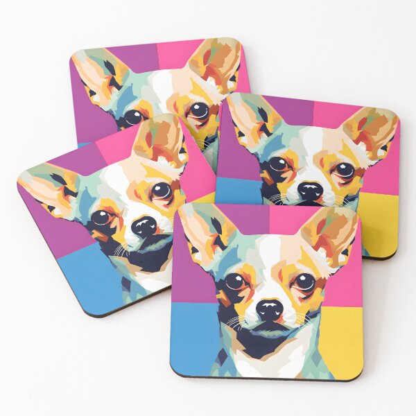 Item preview, Chihuahua dog portraits drawing. animal colorful. Animal throw pillow.  designed and sold by formform.