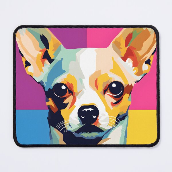 Item preview, Chihuahua dog portraits drawing. animal colorful. Animal throw pillow. designed and sold by formform.
