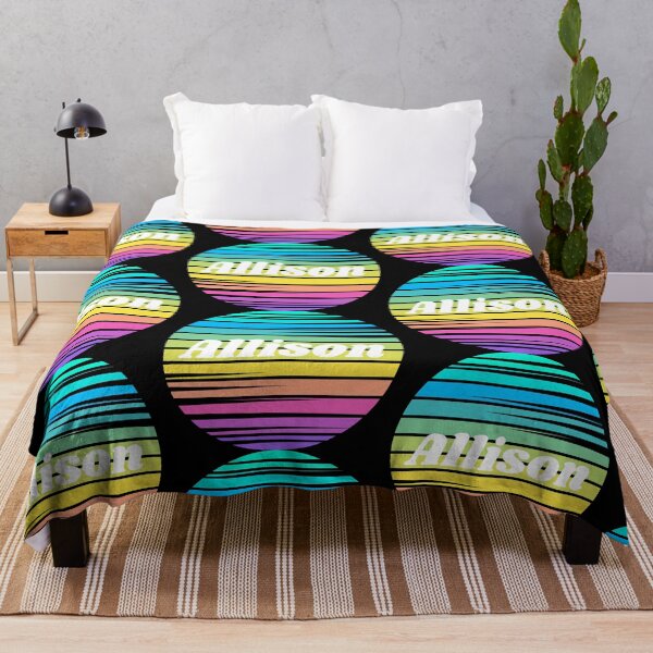 Item preview, Allison | Allison Colorful Name | Sunset Beach | Cool Names | Stripes designed and sold by ShroomMagic.