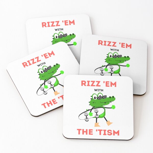 Artikelvorschau, Rizz 'em mit dem 'tism Sticker und T-Shirt entworfen und verkauft von Qafilla ⭐⭐⭐⭐⭐.