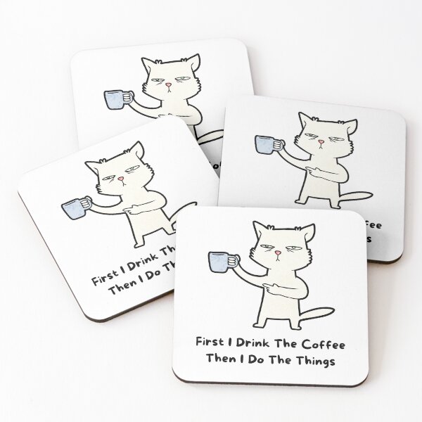 Item preview, Coffee Cat T-shirt designed and sold by DarknessKun.