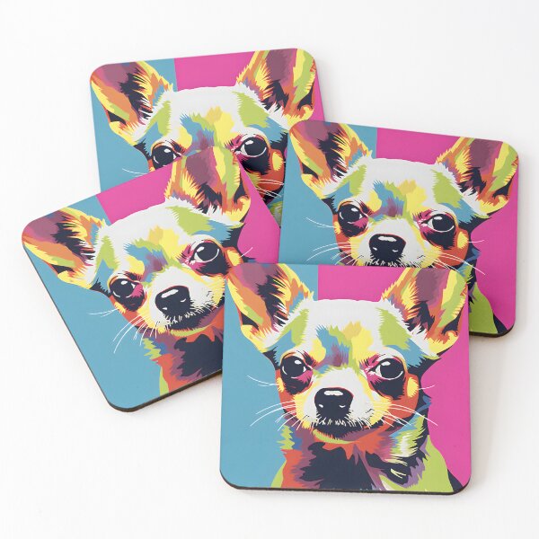 Item preview, Chihuahua dog portraits drawing. animal colorful. Animal throw pillow.  designed and sold by formform.