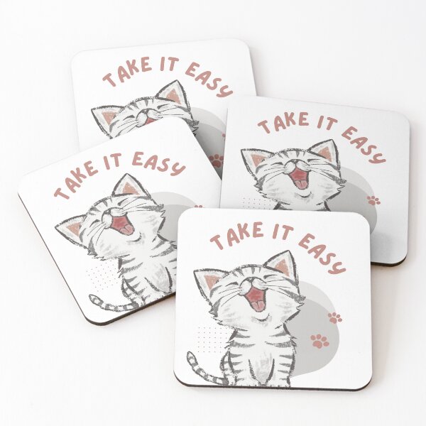 Item preview, "Take it easy" cat T-shirt designed and sold by DarknessKun.