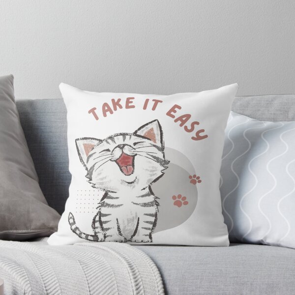 Item preview, "Take it easy" cat T-shirt designed and sold by DarknessKun.