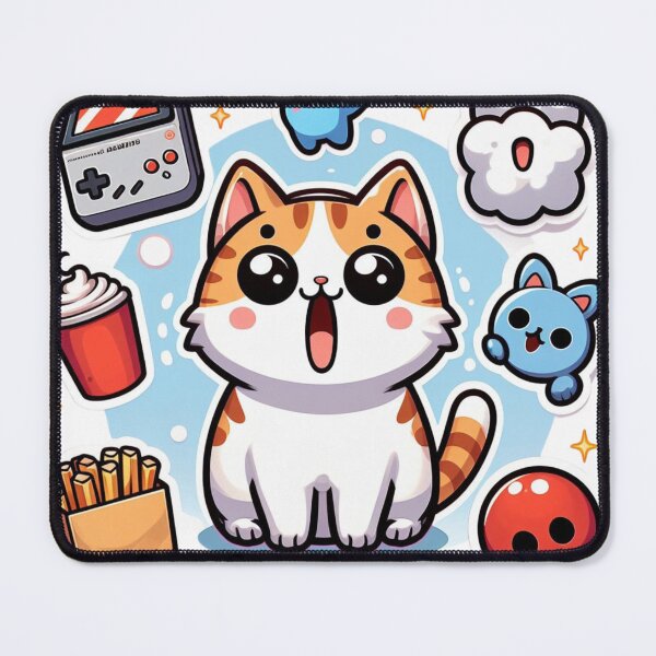 Item preview, Ginger Cat With Gamer Stuff designed and sold by Tomasz C.