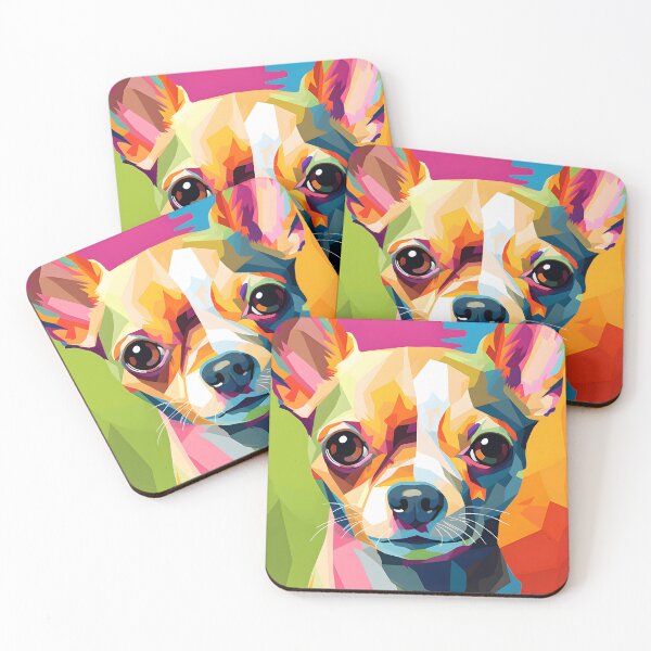 Item preview, Chihuahua dog portraits drawing. animal colorful. Animal throw pillow.  designed and sold by formform.