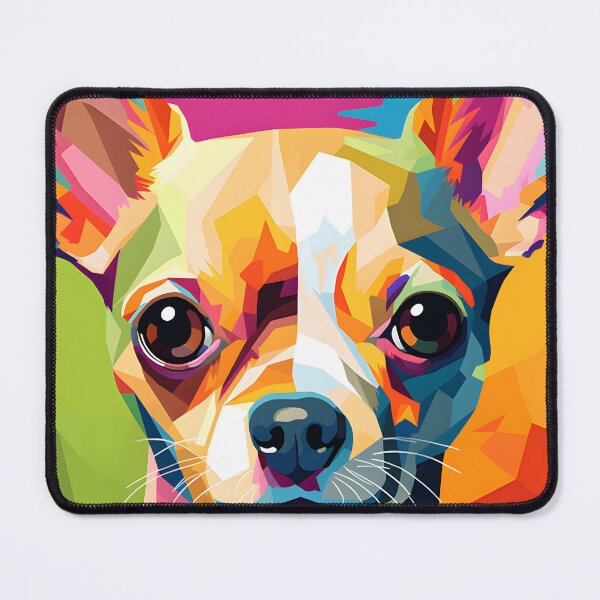Item preview, Chihuahua dog portraits drawing. animal colorful. Animal throw pillow. designed and sold by formform.