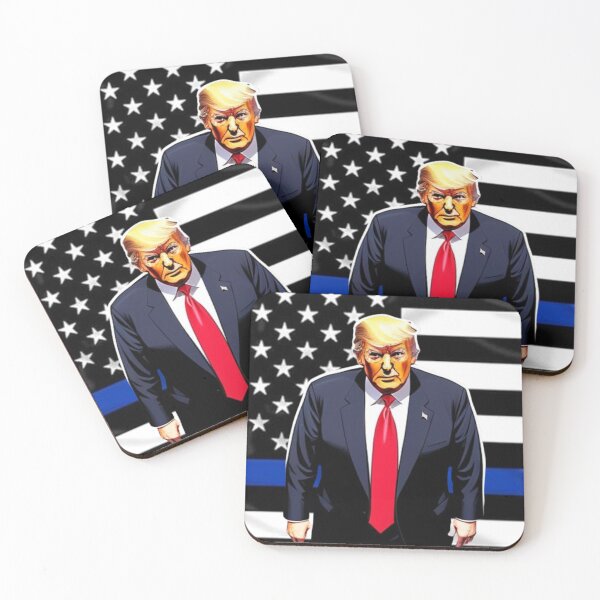 Item preview, Captain Trump Blue Line Flag #2 Trumps New America designed and sold by CaptainTrump.