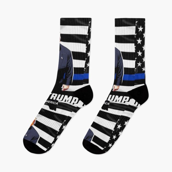 Item preview, Captain Trump Blue Line Flag #2 Trumps New America designed and sold by CaptainTrump.