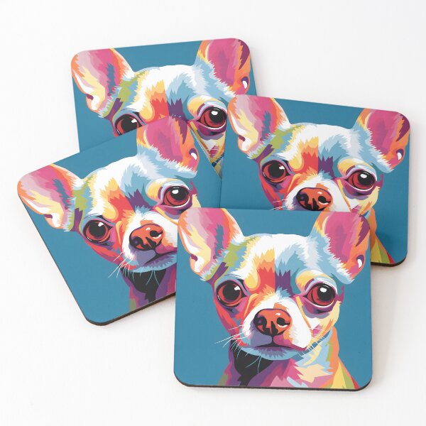 Item preview, Chihuahua dog portraits drawing. animal colorful. Animal throw pillow.  designed and sold by formform.