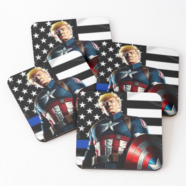 Item preview, Captain Trump Blue Line Flag #3 Trumps New America designed and sold by CaptainTrump.