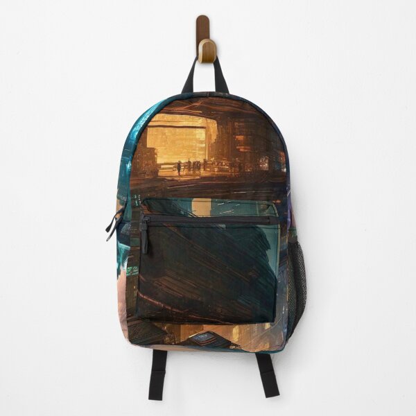 Item preview, Cyber City Downtown View - Surreal Sci Fi Art concept designed and sold by Delerat7.