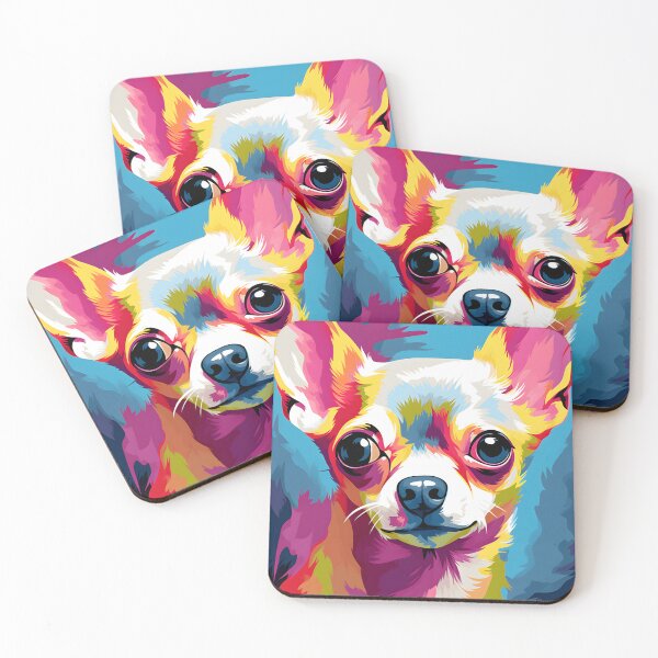 Item preview, Chihuahua dog portraits drawing. animal colorful. Animal throw pillow.  designed and sold by formform.