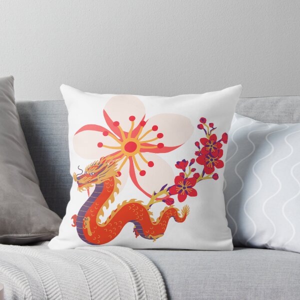 Item preview, Chinese dragon and flowers designed and sold by Myartgood.