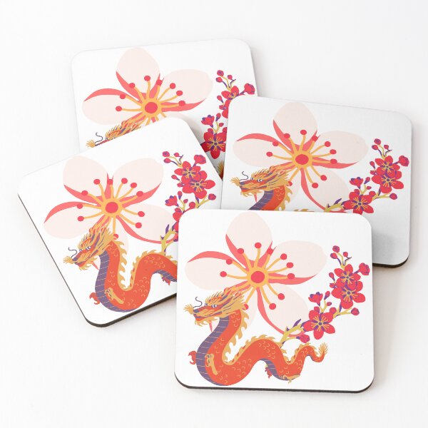 Item preview, Chinese dragon and flowers designed and sold by Myartgood.