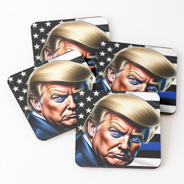Item preview, Captain Trump Blue Line Flag #5 Trumps New America designed and sold by CaptainTrump.