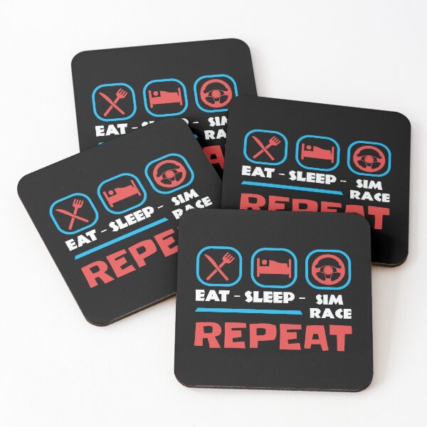 Item preview, Eat Sleep Sim Race Repeat Sim Racing designed and sold by HandicraftArt.