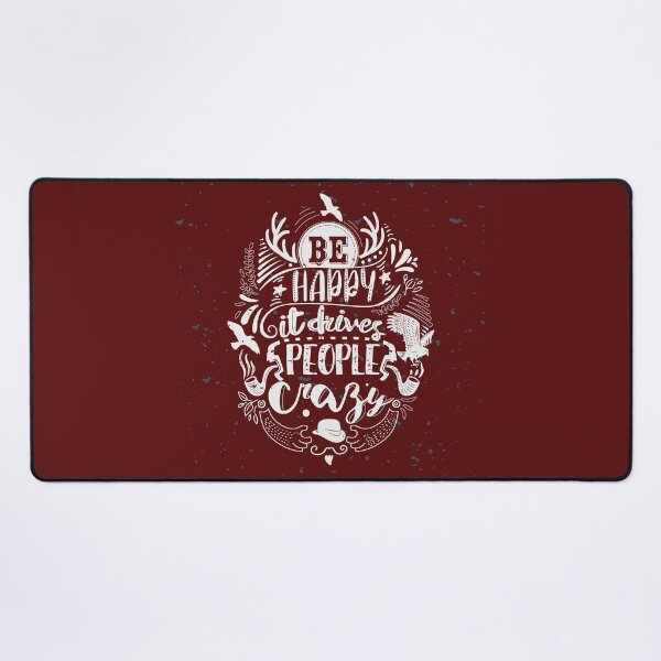 Item preview, Be Happy - It Drives Crazy - Pure White Typographic Design designed and sold by DigitalGraphic1.