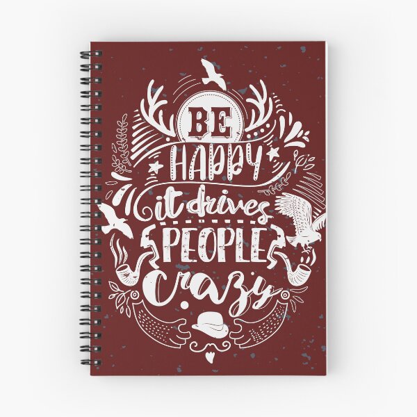 Item preview, Be Happy - It Drives Crazy - Pure White Typographic Design designed and sold by DigitalGraphic1.