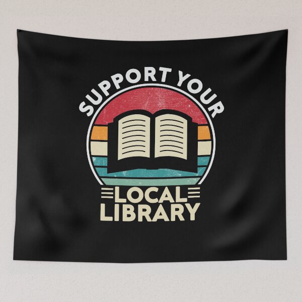 Item preview, Support your local library vintage designed and sold by AdelDa19.