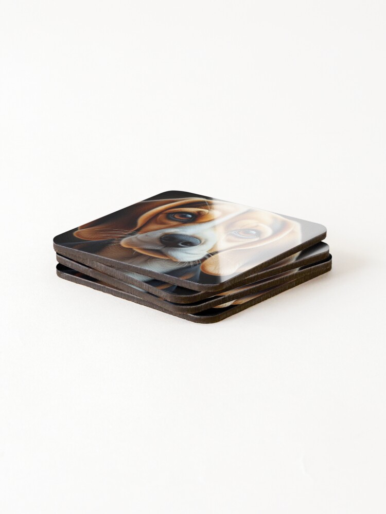 Thumbnail 4 of 5, Coasters (Set of 4), Realism Rendition designed and sold by PawspectCreate.