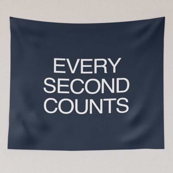 Item preview, TV Quotes - Every Second Counts - Inspirational Words - Motivational Sayings designed and sold by DesignByLeo.