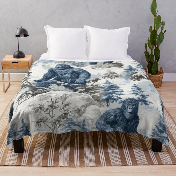 Item preview, Majestic Sasquatch Sanctuary - Winter Forest Pattern designed and sold by Nicholas Panek.