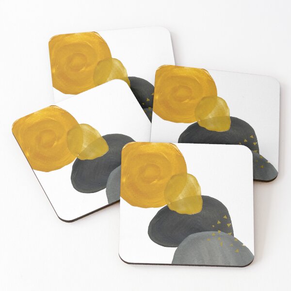 Item preview, Mustard Yellow, Grey, and Black Art designed and sold by SoulfulStitches.
