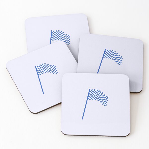Item preview, Checkered flag blue and white designed and sold by wonderxwander.