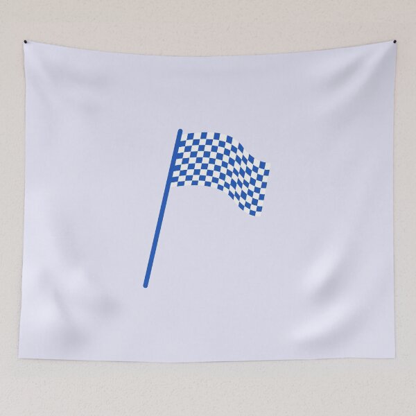 Item preview, Checkered flag blue and white designed and sold by wonderxwander.