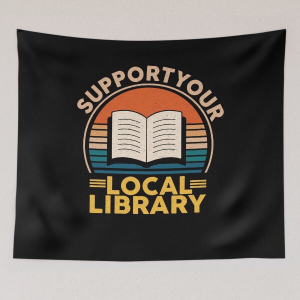 Item preview, Support your local library vintage designed and sold by AdelDa19.
