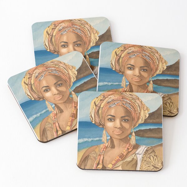 Item preview, Imani - African Queen Watercolour Portrait designed and sold by NatashaMMenon.