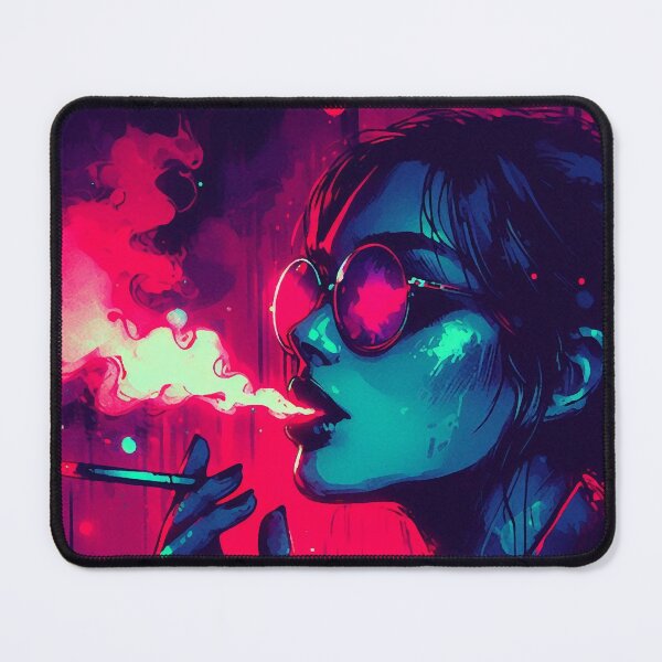 Item preview, Neon Smoky Girl [neo noir aesthetic] designed and sold by RESToRAPTOR.