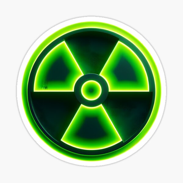 Artikel-Vorschau von Neongrünes Strahlungszeichen, designt und verkauft von Pixel-Pulse-Art.