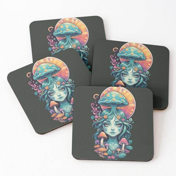 Item preview, Psychedelic Mushroom Girl  designed and sold by natureka.